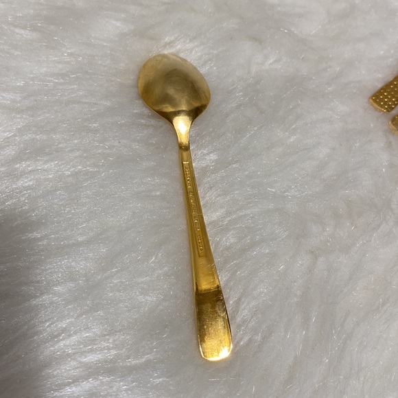 Adcraft Demitasse 10pc Gold Plated Mini Spoons - Picture 3 of 9